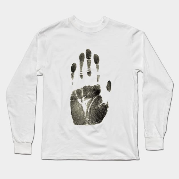 Hand Print Long Sleeve T-Shirt by DogfordStudios